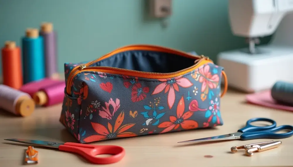Elegantes Mäppchen nähen: Nähanleitung Mäppchen Reißverschluss für Anfänger