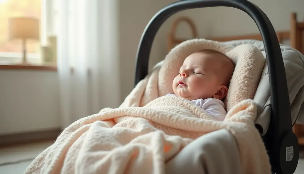 Wärme & Geborgenheit: Nähanleitung Einschlagdecke für die Babyschale